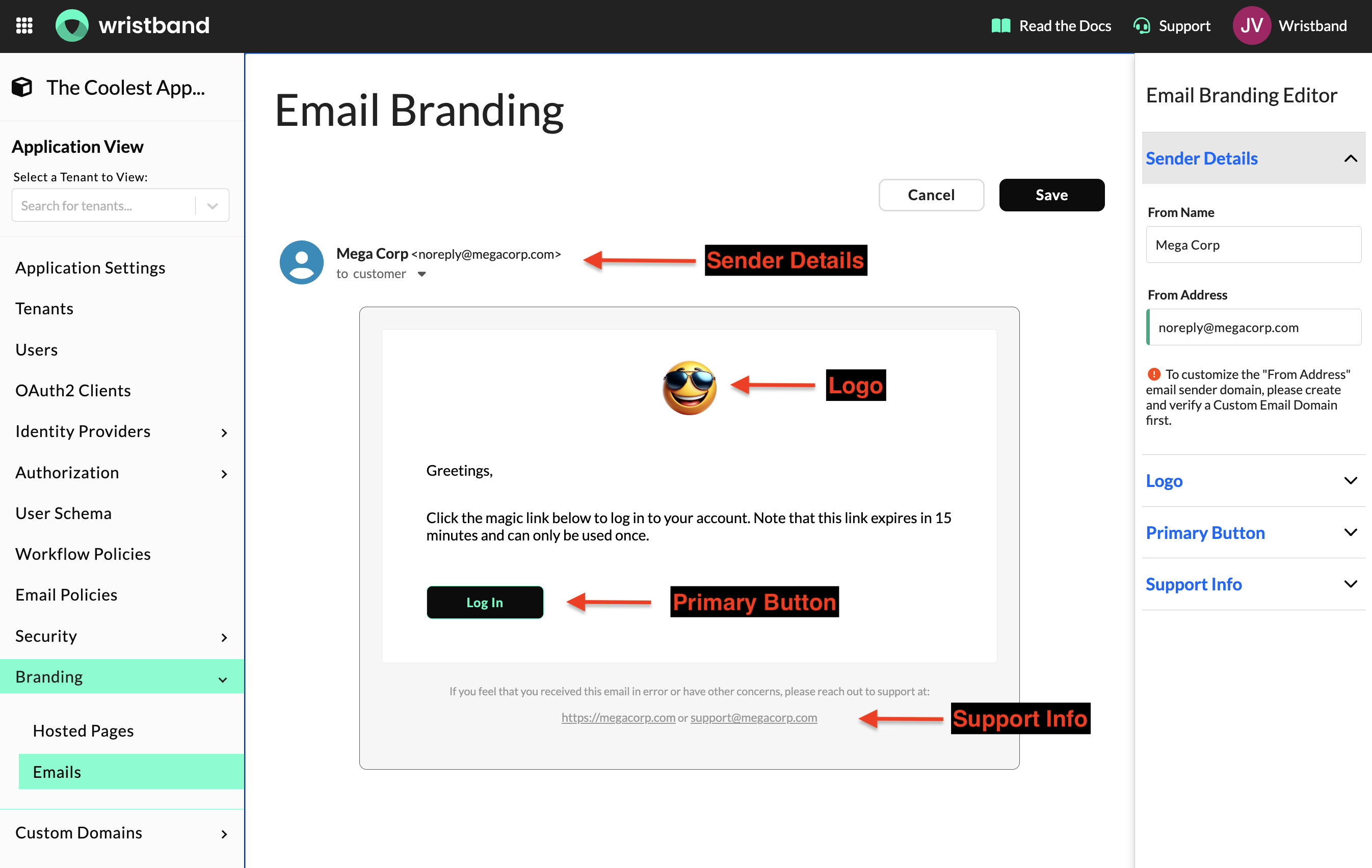 Email Branding Configurations