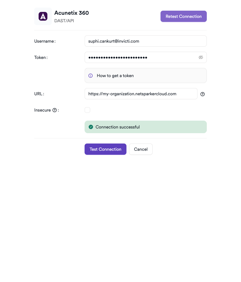 Acunetix 360 settings