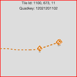 Vector tile with incidents layers