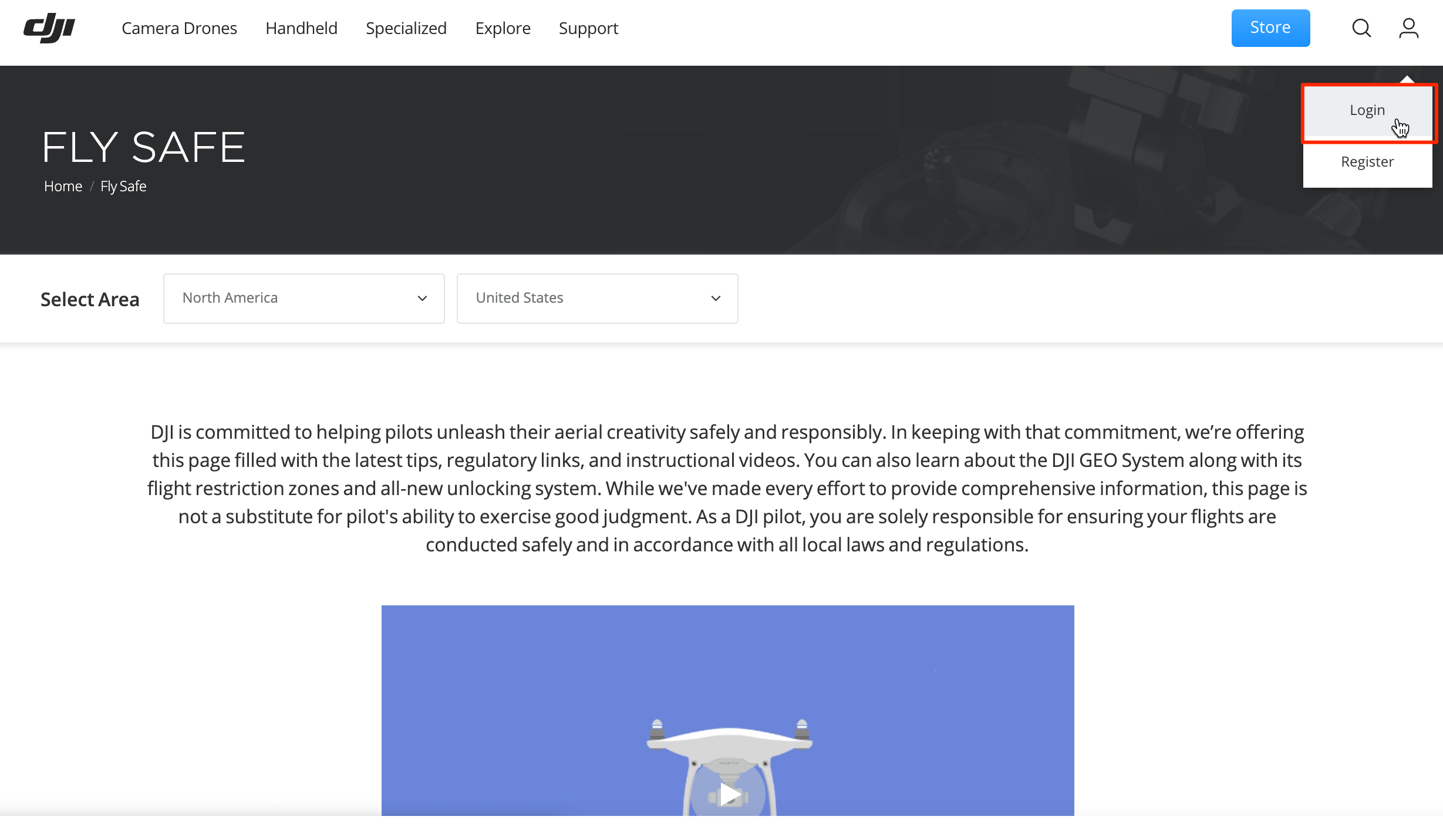 Login to your DJI Account