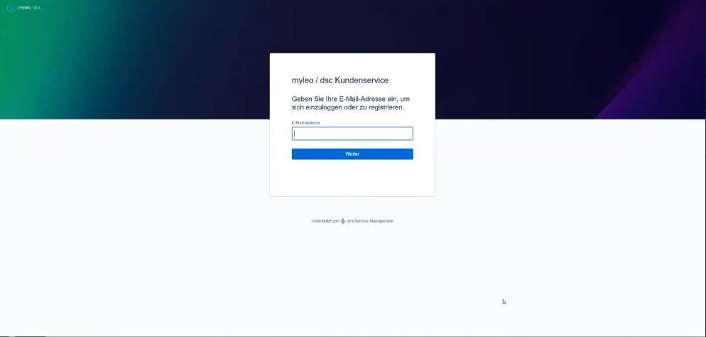 Atlassian System - Anmeldefenster