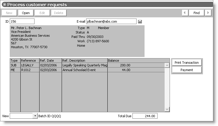Desktop: Service Central > Process customer requests