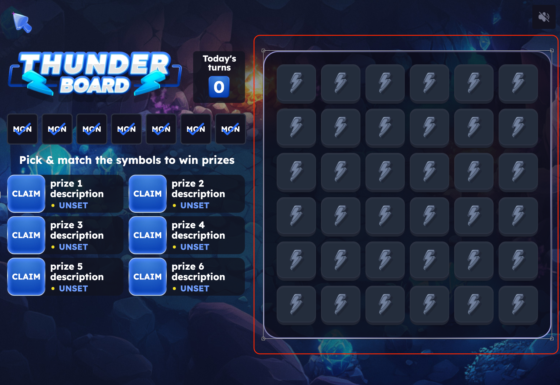 Editing a grid in a Progressive Thunderboard game