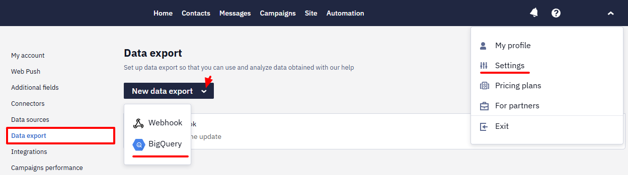Data Export