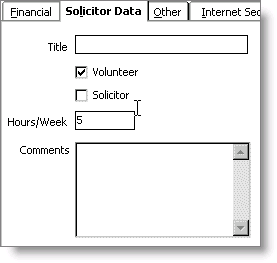 From Customers, select Manage customers, find customer record, and select Solicitor Data tab