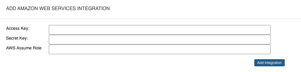 AWS Integration Keys