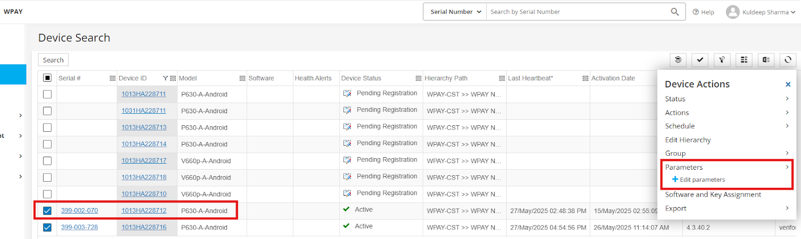 Device Search Profile