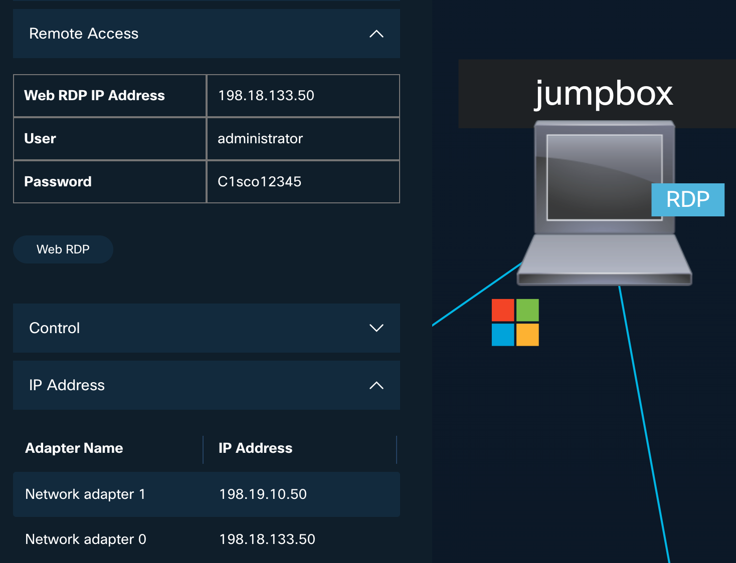 Figure 4: Jumpbox Access