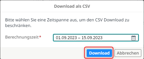 Aktiver Download-Button
