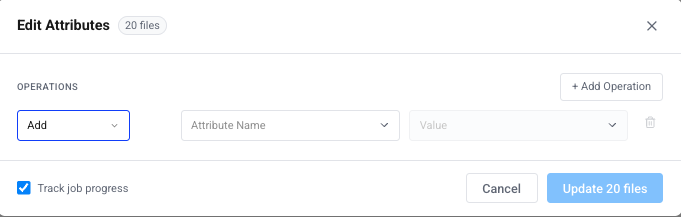 Edit attributes dialog