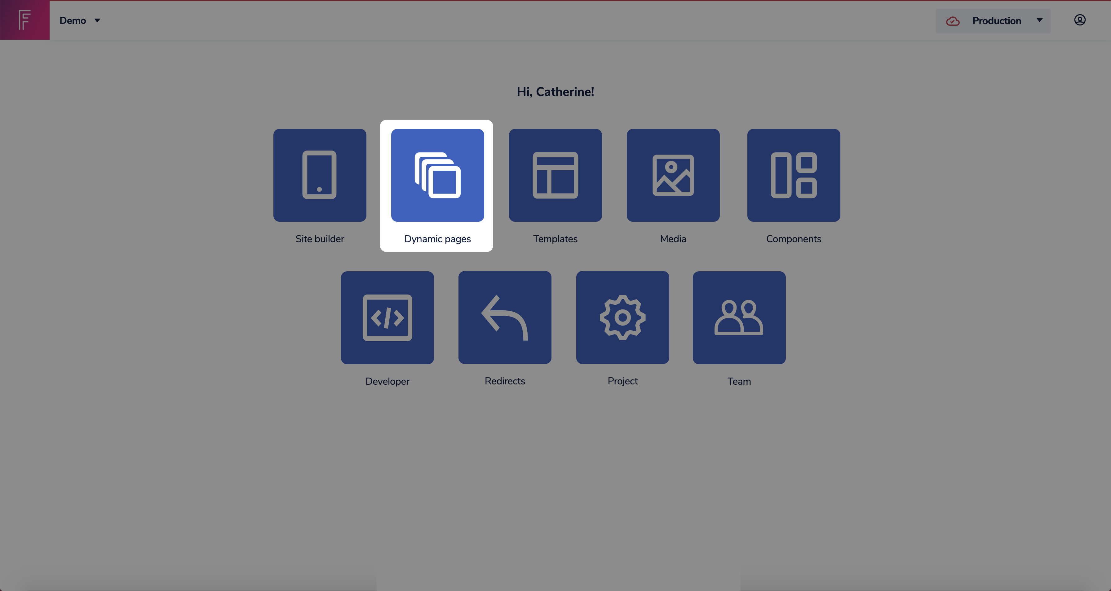 Dynamic pages on Frontastic studio dashboard.png