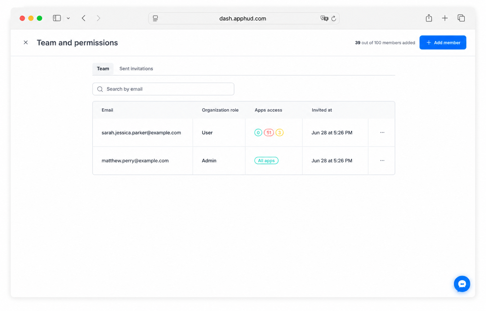 Apphud - team member invitation email
