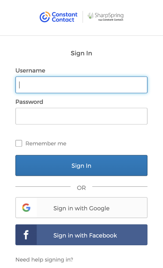 constant contact login