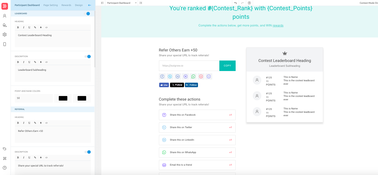 Participant Dashboard