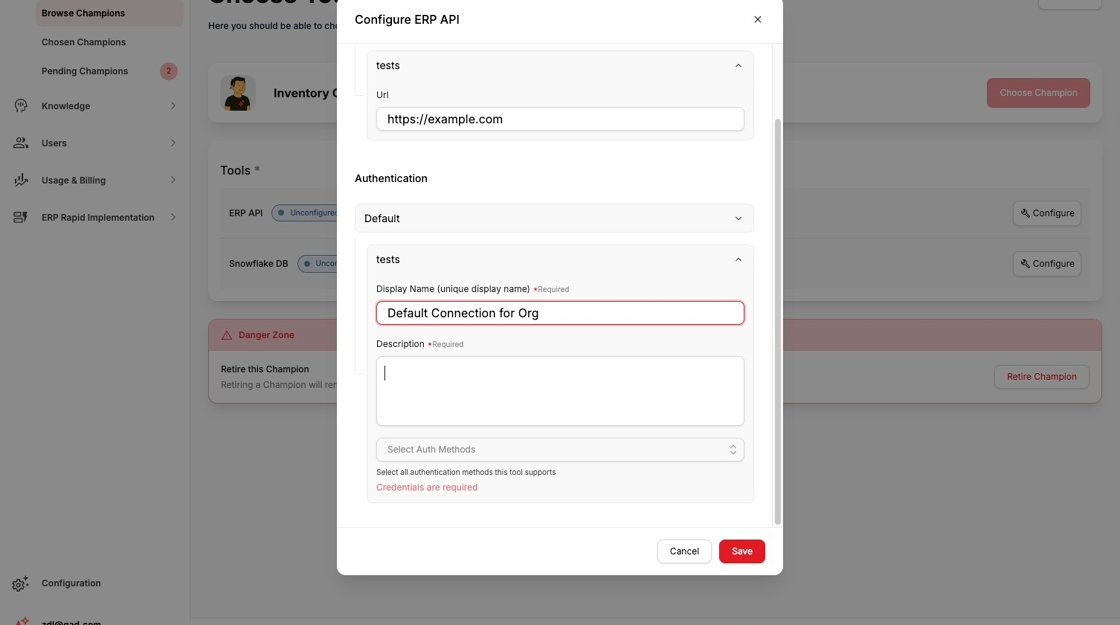 Display Name Entered
