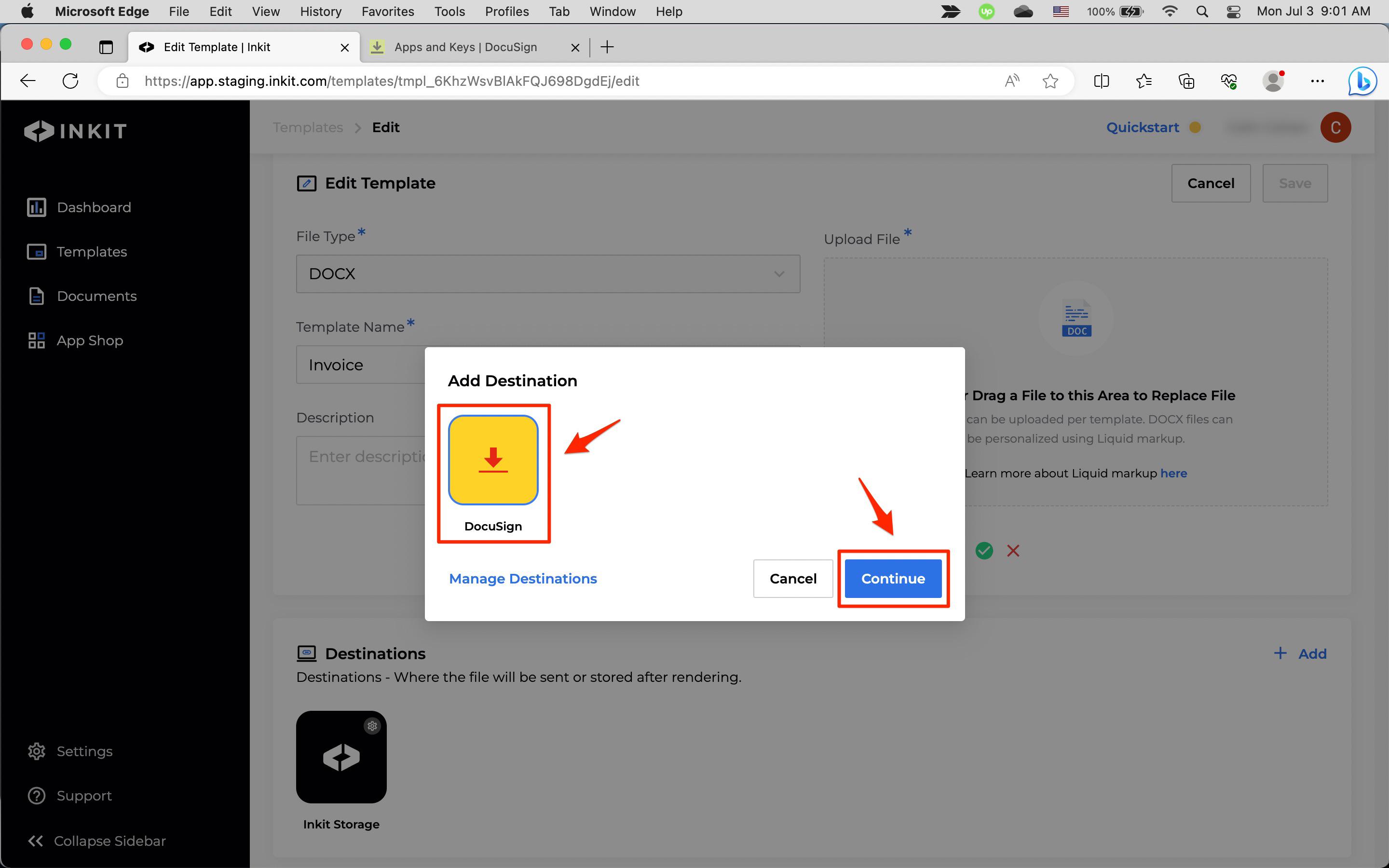 Adding DocuSign fields to a DOCX template