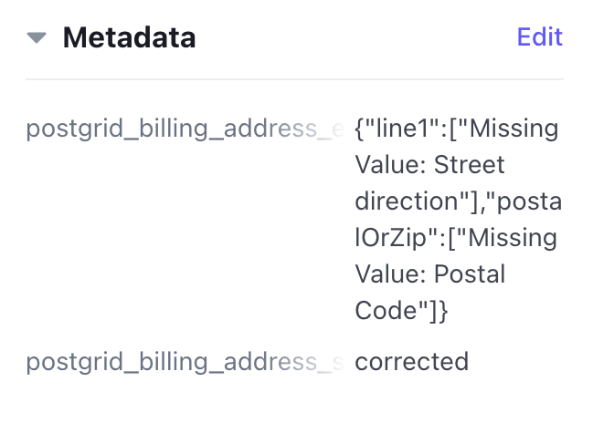 Customer Metadata