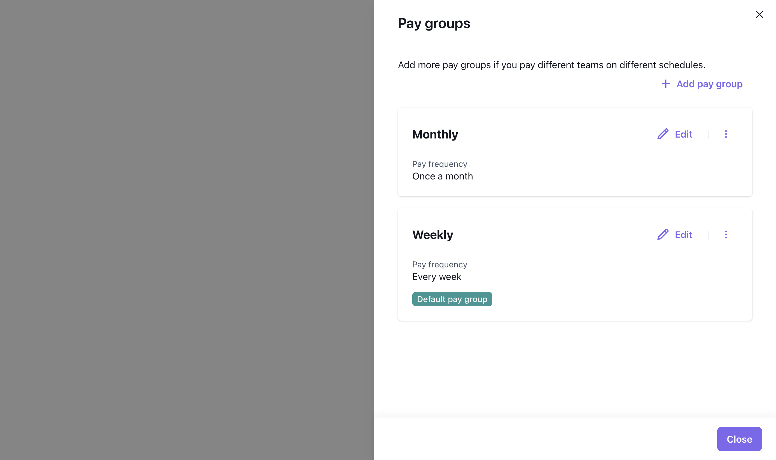 Employer pay groups