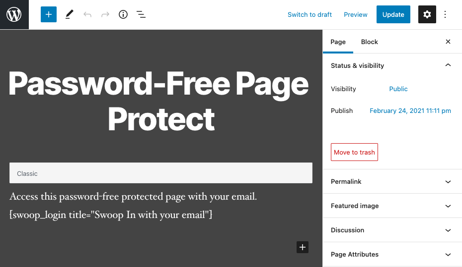 Swoop WP - Password-Free Page Protect.png