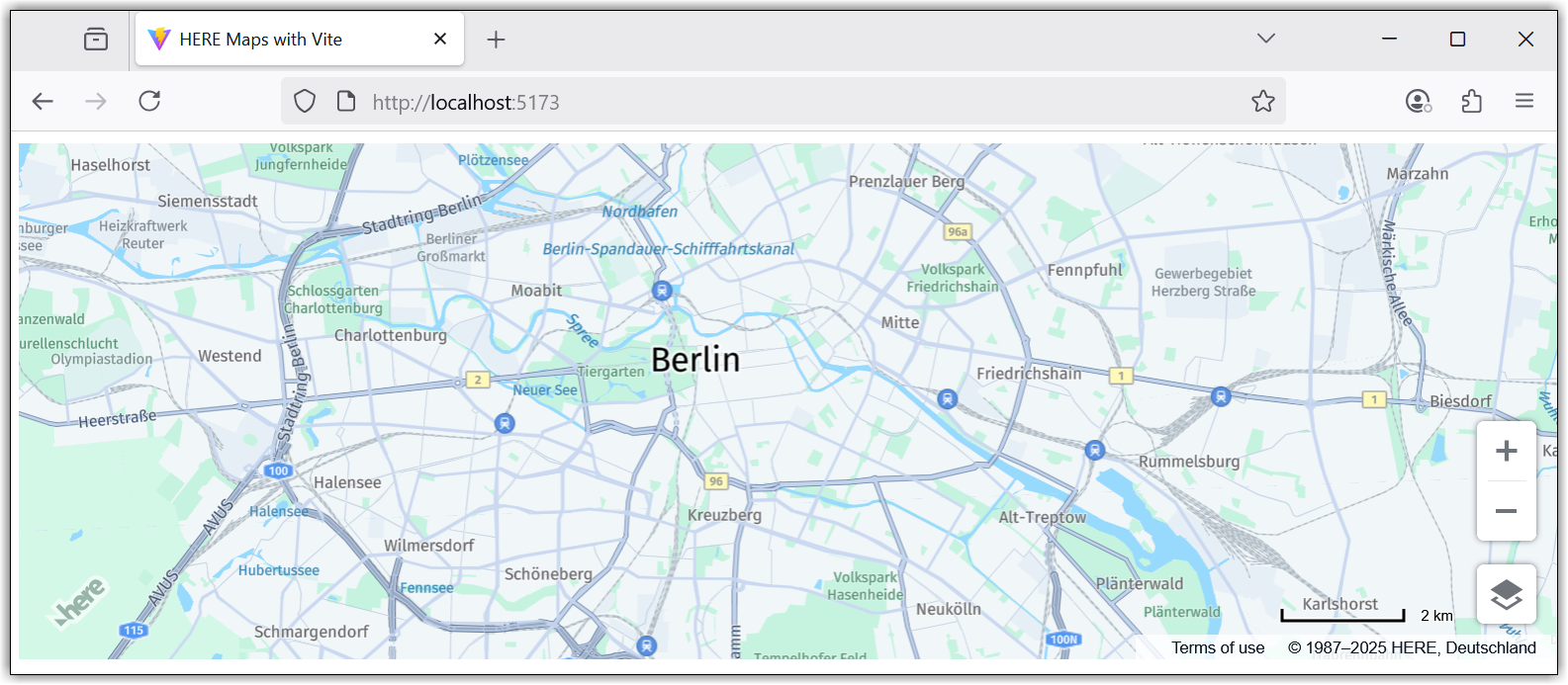 HERE maps with the Vite bundler