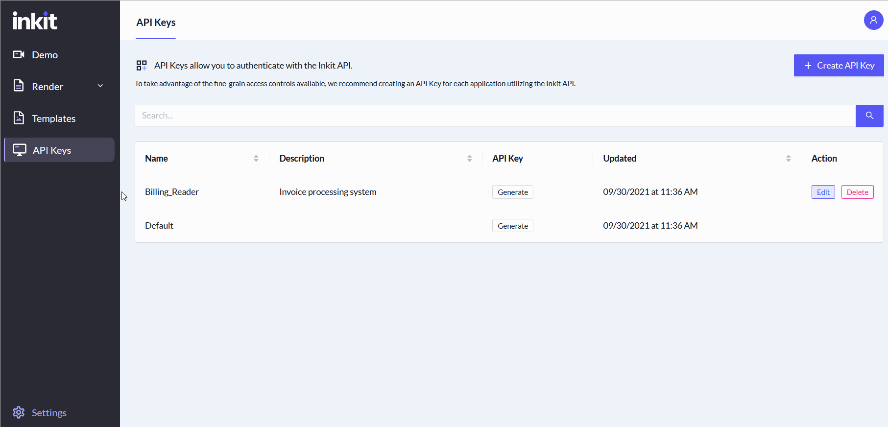 deleting an api key.gif