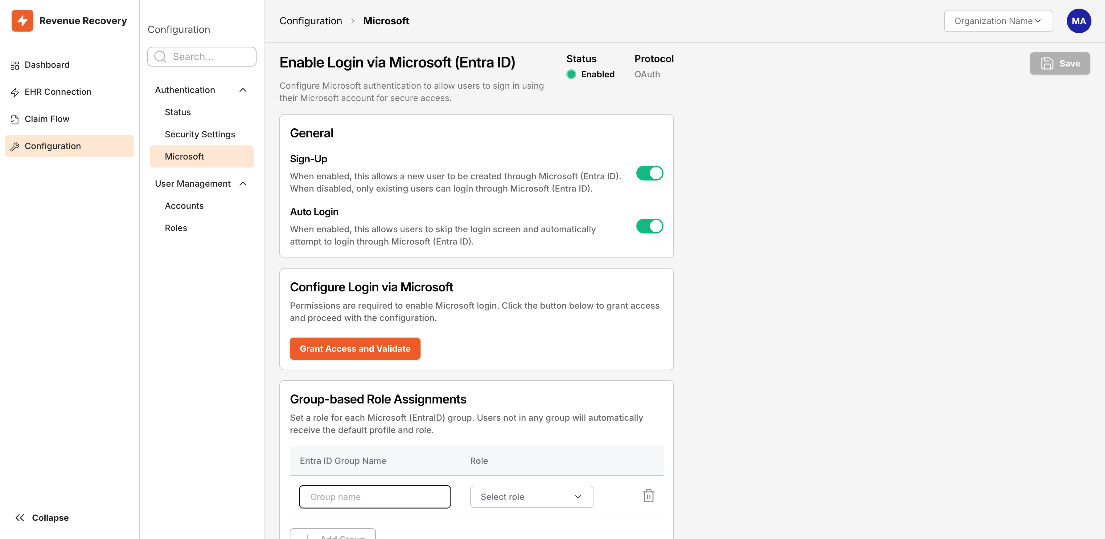 Microsoft Entra ID Configuration