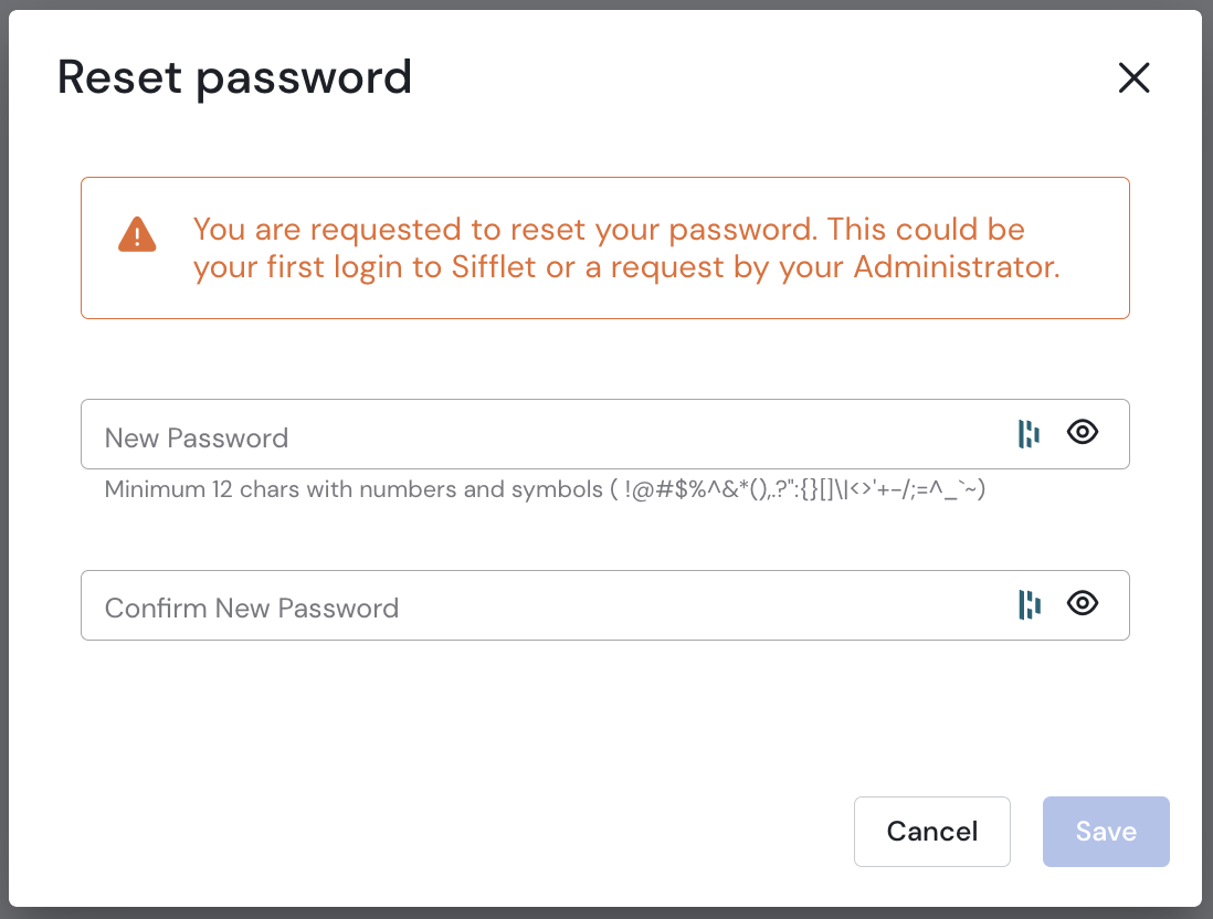 Reset Password After Login