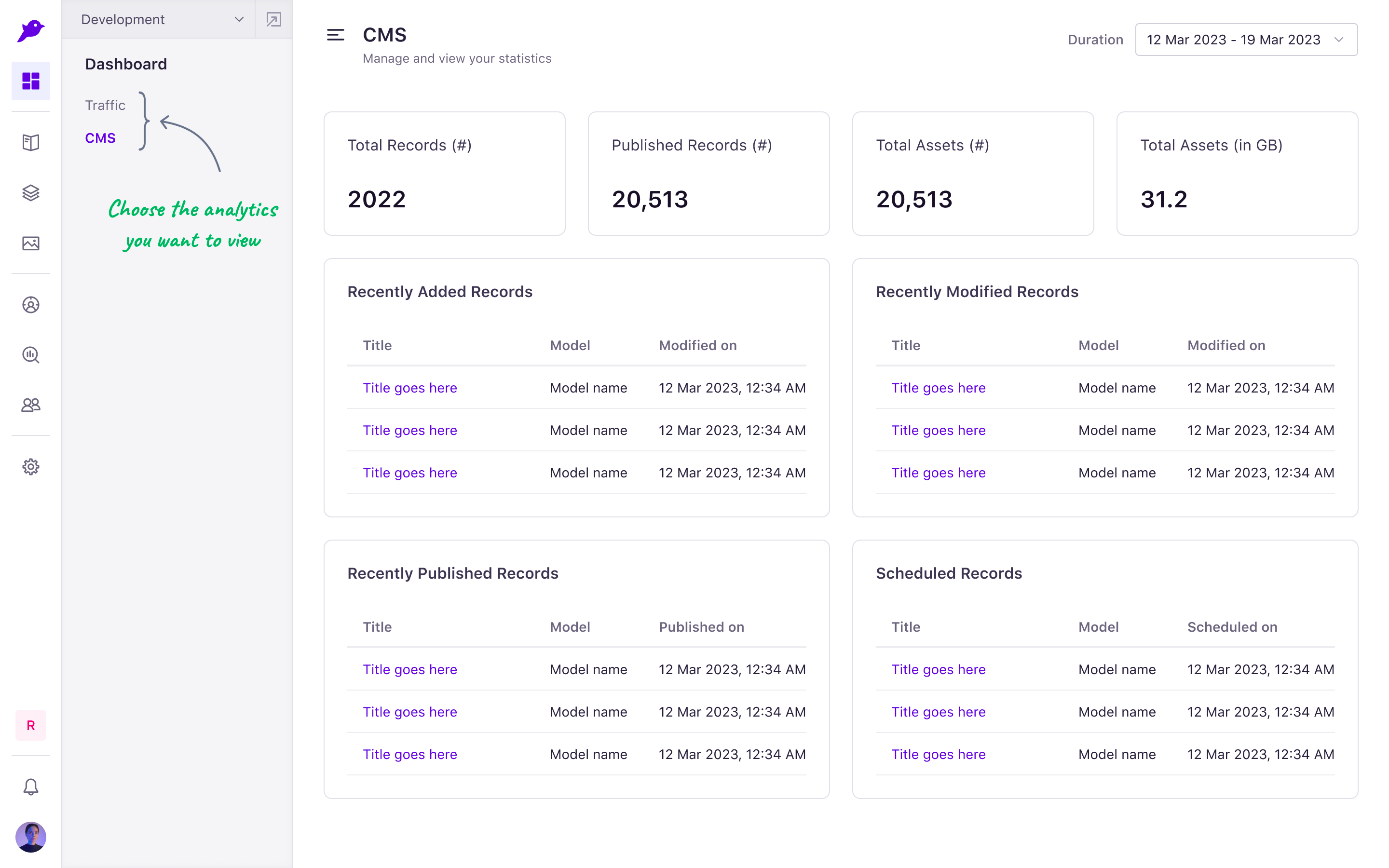 Default Dashboard Widgets - Experro