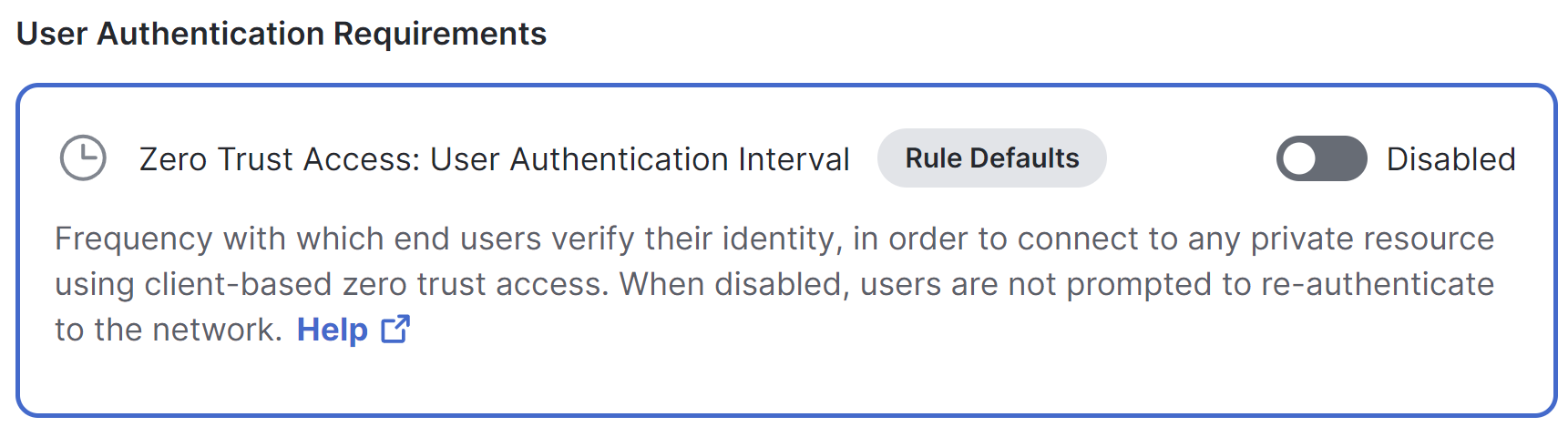 Step-up authentication: User authentication interval control in private access rule