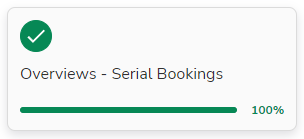 Start overviews within the serial bookings app