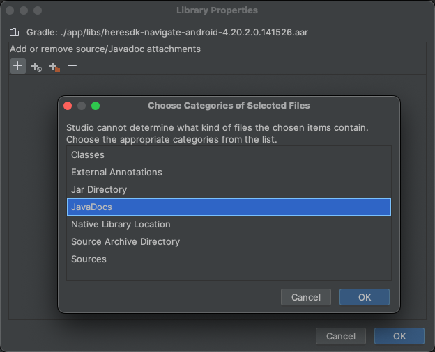 Screenshot showing step 7: Choose category for selected file.