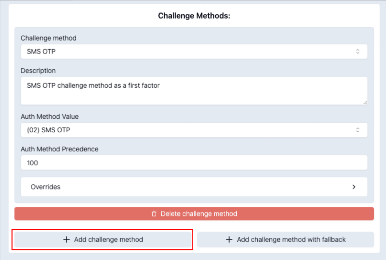 Add Challenge Method