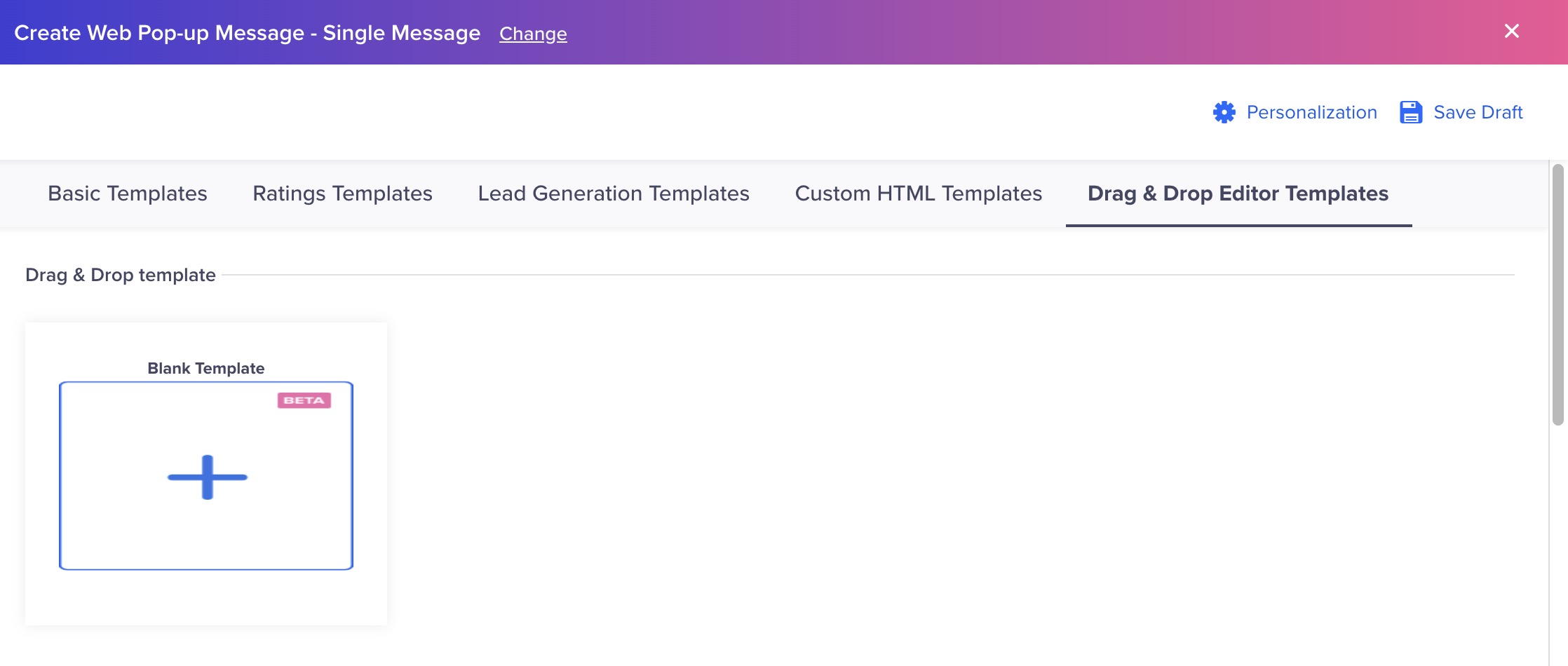 Web Popup Template Types