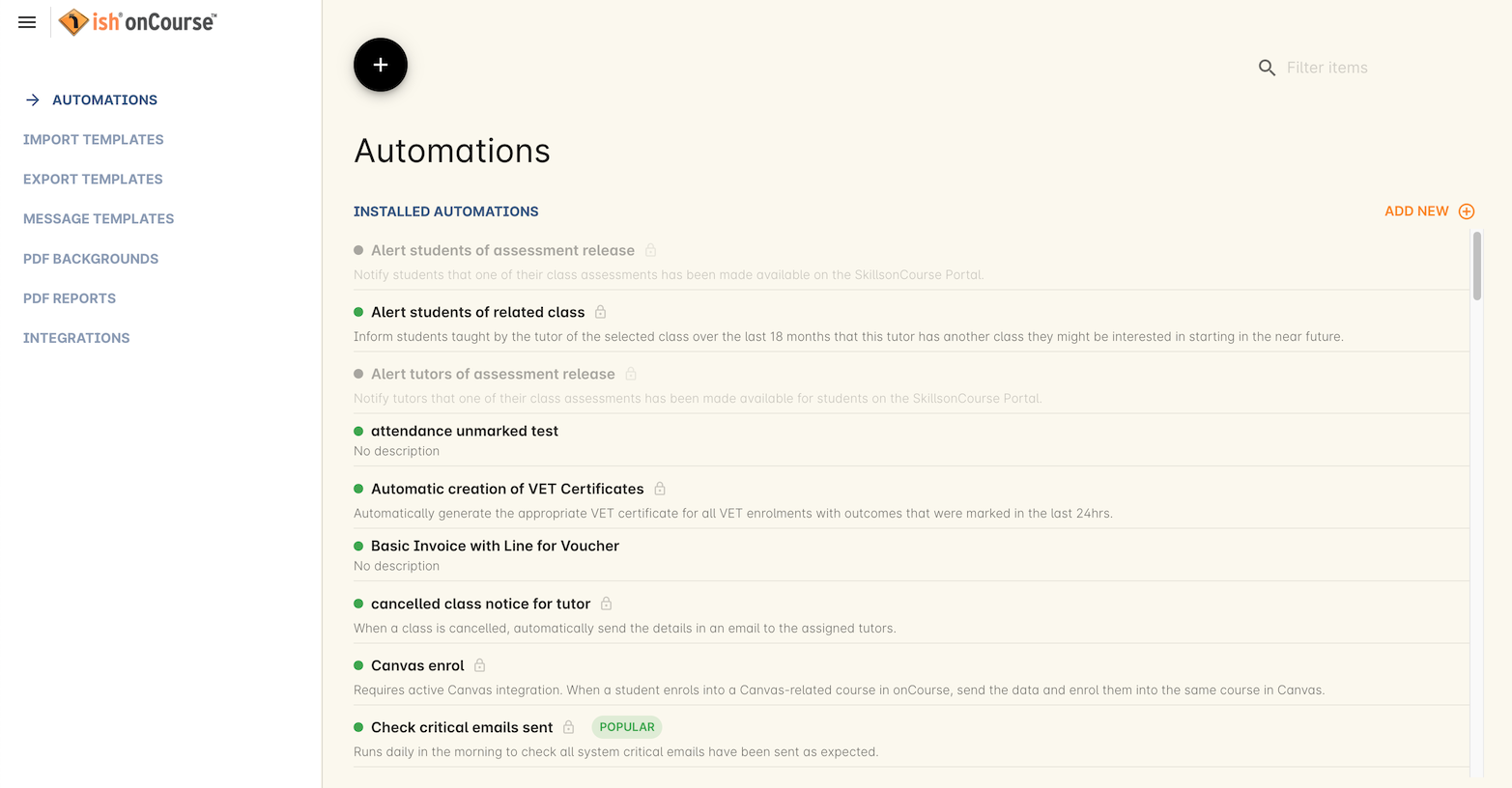 Figure 559. The Automations window