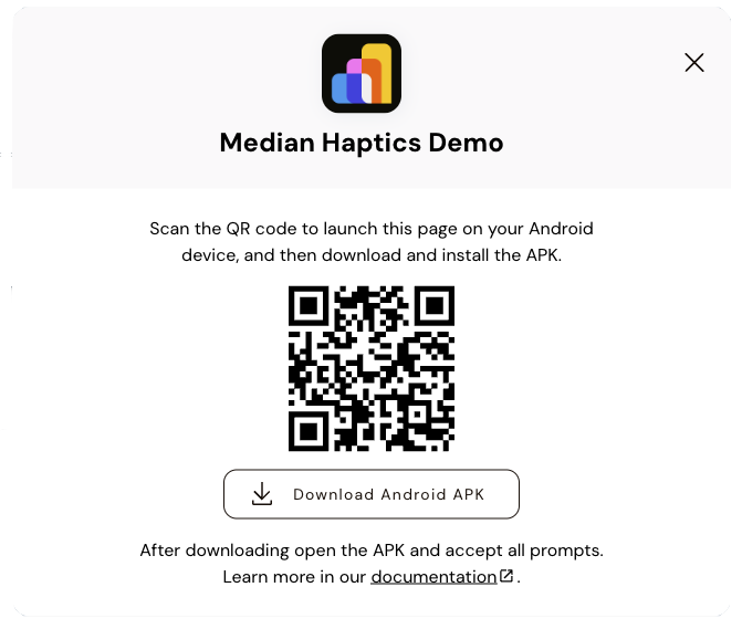 Median.co Haptics Demo App