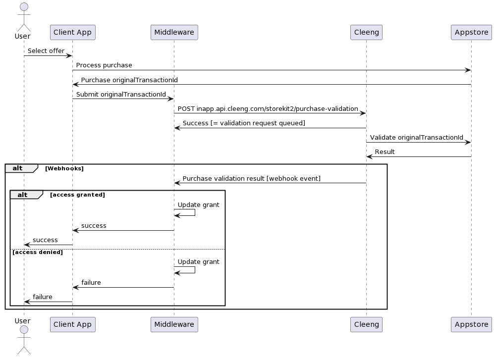 Subscriber status validation - Integration flow with middleware