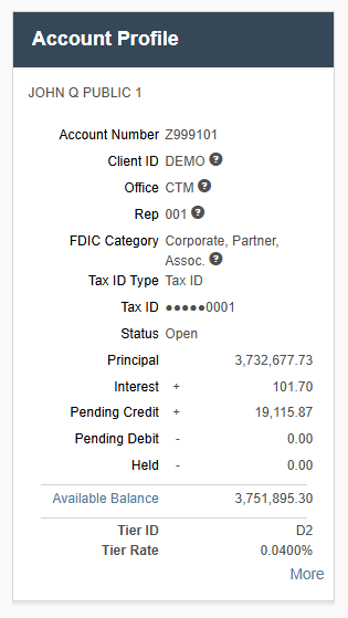 Account Profile Information