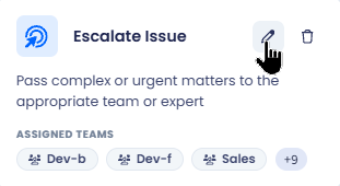 Screenshot of the conversation goals actions