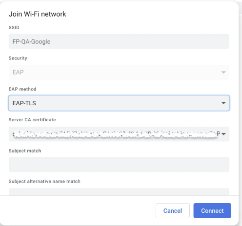 Connect to your SSID