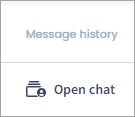 Screenshot of the **Open chat** option