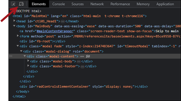 Clicking the device icon or use the CTRL+SHIFT+M shortcut to toggle responsive design mode