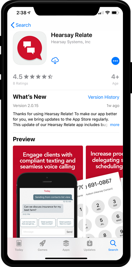 Mobile Application and Hearsay Mail