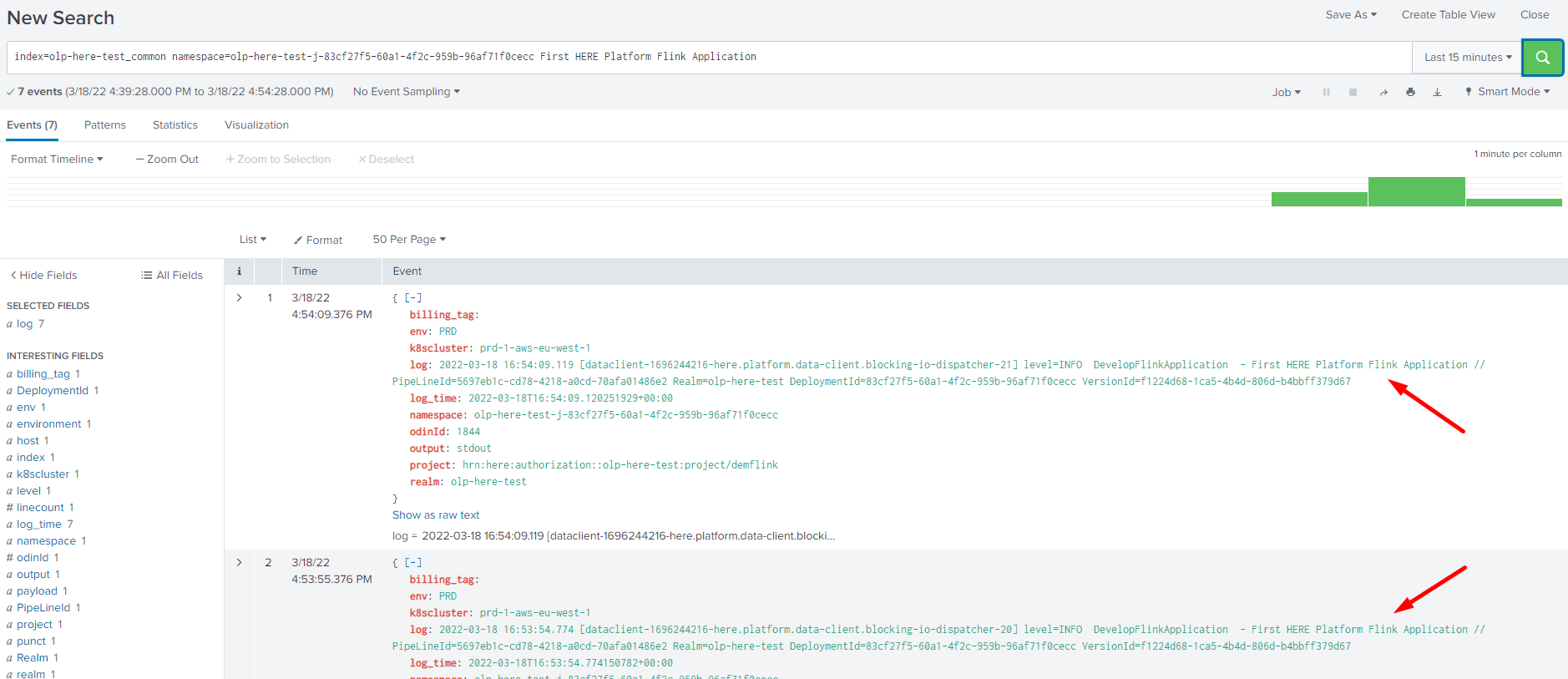 Splunk request with filter