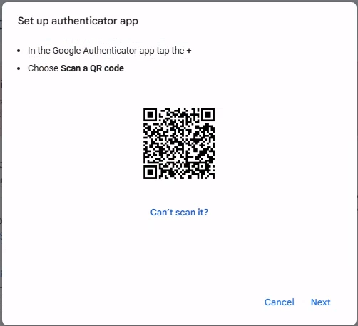 Authenticator Secret Key