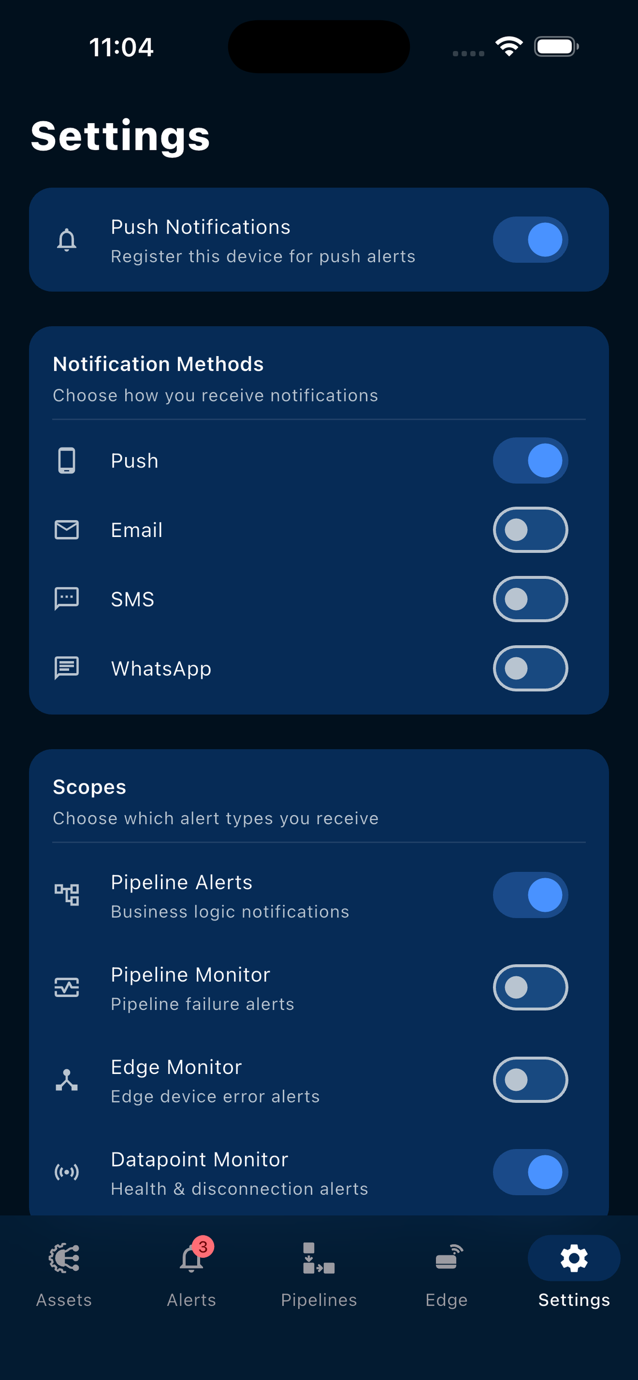 Settings