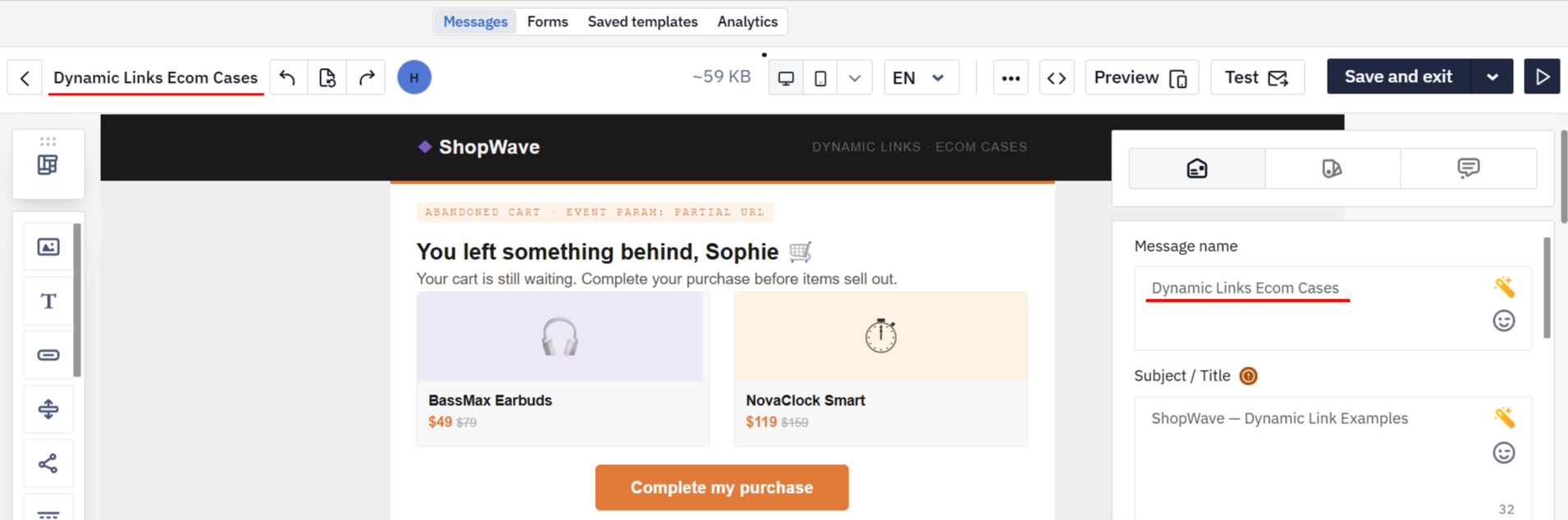 Rename an Email
