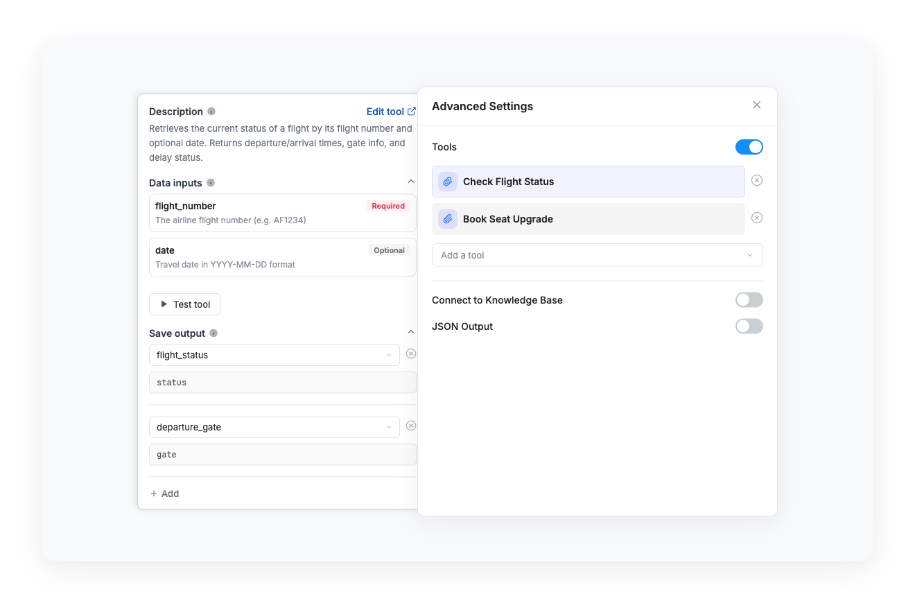 Connecting tools to a Specialist prompt in the Flow Builder
