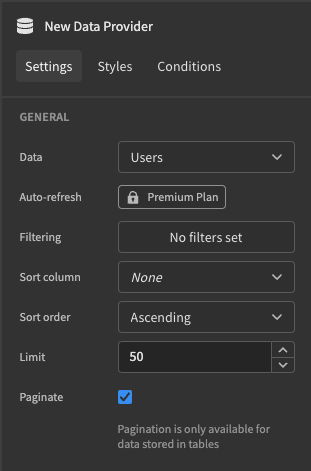 Providing data from the ServiceLog table