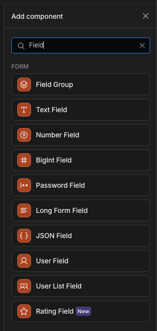 Searching for a component