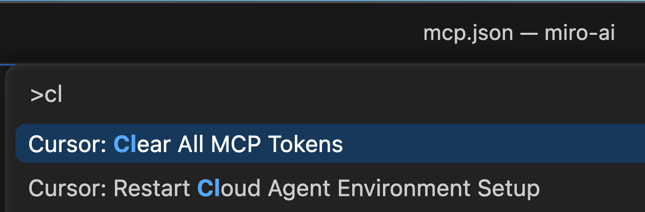 We need to clear MCP Tokens in order to re-request a new Client ID
